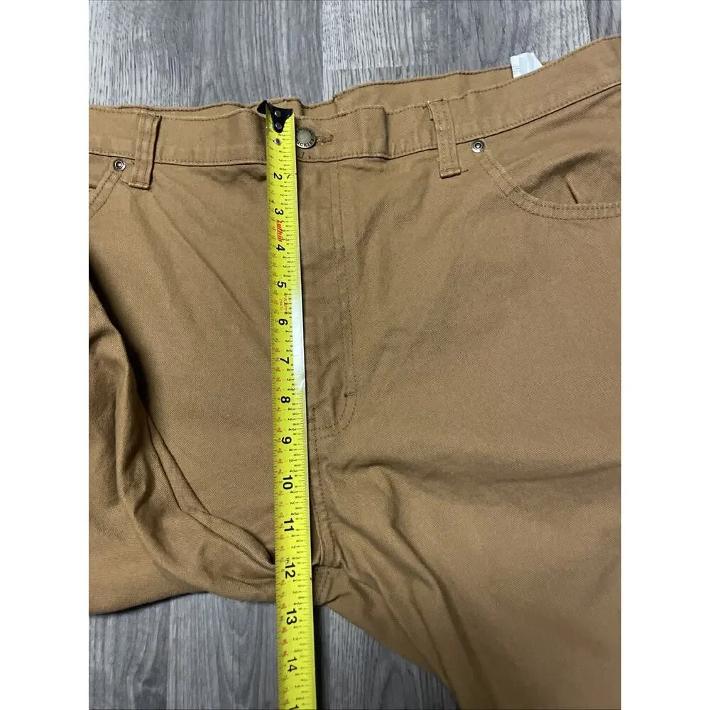 Dickies Carpenter Work Pants Mens 36x30 Brown Relaxed Fit Hammer Loop Cotton